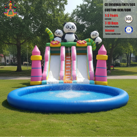 Château gonflable d'été certifié EN14960 avec toboggan aquatique et piscine, aire de jeux en PVC de qualité commerciale pour la maison et le jardin