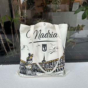 Borsa Tote in Tela di Cotone Personalizzata per la Spesa e la Spiaggia - Product Image 4