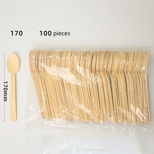 Ensemble de couverts jetables en bambou en gros - Combo cuillère-fourchette biodégradable et <span class=keywords><strong>compostable</strong></span>, <span class=keywords><strong>vaisselle</strong></span> écologique verte - Product Image 6