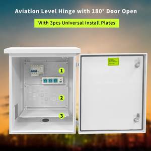 Gabinete de caja eléctrica de telecomunicaciones montado en poste de acero inoxidable OEM personalizado al aire libre NEMA4 400X300X200MM - Product Image 4