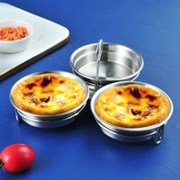 Moule à œufs vapeur en acier inoxydable 304, compatible lave-vaisselle et four, pour petit-déjeuner, œufs pochés ou durs, outil métallique durable