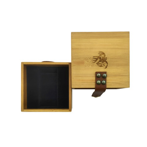 Bamboo <b>Watch</b> Box 11x11x7.5cm Square Durable Storage <b>Case</b> for Home Use - Product Image 3