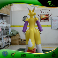 Costume gonflable géant Renamon Fox jaune Hongyi pour le plaisir