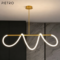 Lustre de salle à manger moderne en gros, suspension LED de luxe réglable en hauteur pour bar et cuisine, luminaire suspendu à intensité variable