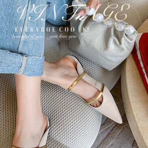 Zapatos de mujer de cuero de color sólido con punta en pico, estilo nuevo, con parte superior holgada y suela gruesa para usar al aire libre. - Product Image 5