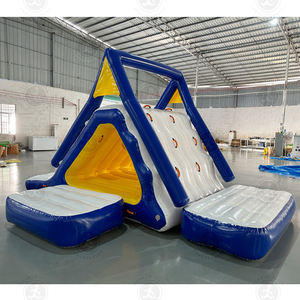 Mùa hè nước Inflatable trượt nhỏ gấp Inflatable nổi trượt với leo núi và Mat - Product Image 3