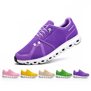 Ready To Ship Unisex Breathable Mesh Hollow Sole Running Cloud Sneakers Lightweight Quick Lace Athletic Jogging <b>Trainers</b> - Product Image 4