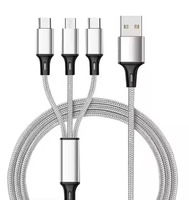2025 nouveau câble de charge USB rapide 3 en 1 de données durables universel multi-fonction téléphone portable/type-c/cordon de chargeur Android