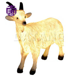 Décorations de chèvre 3D imperméables pour extérieur, taille réelle, en fibre de verre et résine, pour Halloween, mariage, décorations de fêtes, éclairage LED IP65 - Product Image 2