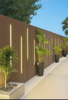 Panel Dinding Eksterior AOLO WPC Modern Slat Fluted Tahan Air Tahan Api untuk Villa dengan Desain Grafis Harga Terjangkau