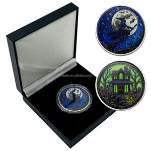 Fabricante <span class=keywords><strong>de</strong></span> Artesanías Metálicas Personalizadas, Recuerdos para Halloween, Moneda <span class=keywords><strong>de</strong></span> Desafío Plateada 3D con Diseño <span class=keywords><strong>de</strong></span> Bruja - Product Image 4