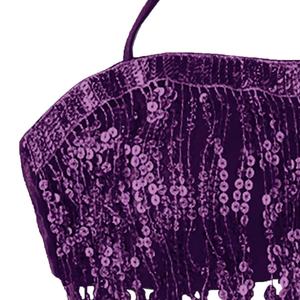 Traje de Baño de Lujo Personalizado con Lentejuelas y Borlas, Bikini Sexy de Dos Piezas para Mujer, Ropa de Playa - Product Image 6