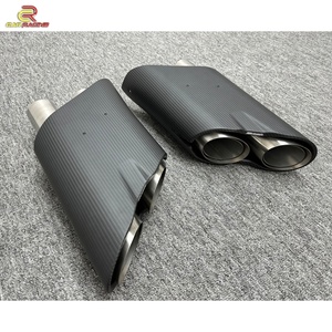 Punta de escape de fibra de carbono seca estilo R para Mercedes Benz Clase G W464 G63 G500, silenciador de carbono, tubo de escape, piezas de coche - Product Image 1