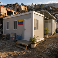 Maisons préfabriquées en conteneurs démontables, abri d'urgence, récupération après catastrophe, logement d'urgence, camp de secours, projets humanitaires