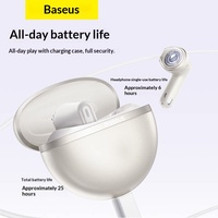 Écouteurs sans fil Baseus E5 d'occasion, BT, semi intra-auriculaires, confortables à porter, réduction du bruit des appels