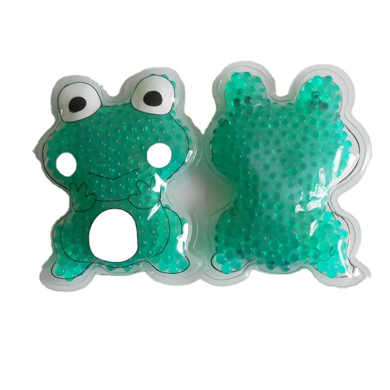 Cute Design Animal Frog Bead Ice Pack Bag Gel HS Code für Kids Fever Compress