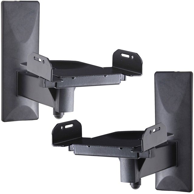Seer Professional Wall-Mounted Surround Speaker Bracket with Black Power Coating Steel for KTV Stage Livehouse Bar & Church Use