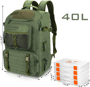 Muestra Gratuita, Bolsa de Pesca con Mosca Impermeable con Cremallera y Logotipo Personalizado, Mochila de Pesca Seca de PVC con Soporte para Caña - Product Image 1