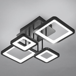 Thiết kế hiện đại Acrylic bề mặt gắn ceil chiếu sáng vuông đen Dimmable <span class=keywords><strong>LED</strong></span> celling đèn - Product Image 4