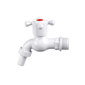 New High Quality Short Handle Water Tap Plastic PVC PPR PP Water with nozzle Hose bib cock faucet