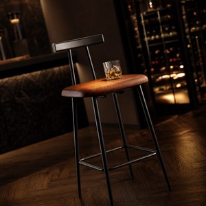 Modern Counter Height bar <strong>Stools</strong>, <strong>Kitchen</strong> <strong>Island</strong> <strong>with</strong> Footrest Industrial bar Chairs, Bars, Cafes - Product Image 6