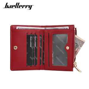 กระเป๋าสตางค์สั้นผู้หญิง BaeLLerry ขนาด 7 นิ้ว แบบพับสองตอน มีช่องใส่เหรียญแบบมีซิป พร้อมช่องใส่บัตร ขนาดกะทัดรัด ป้องกันการโจรกรรม ใช้ได้ทุกวัน - Product Image 2