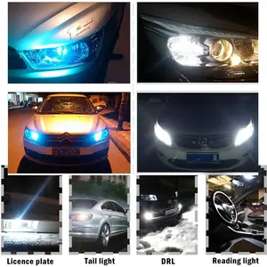 Yeni W5W Led T10 araba ışık COB cam 6000K beyaz oto otomobiller plaka lambası kubbe ışık okuma DRL ampul stil 12V