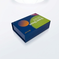 Boîte cadeau en carton rigide personnalisée avec couvercle rabattable et insert compartimenté pour l'emballage de produits de santé
