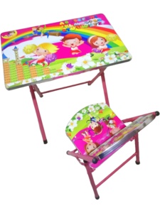 Hot Sale Modern <strong>Folding</strong> Kids Study Desk and Chair Set for 4-8 Year Old for School Use - Product Image 2