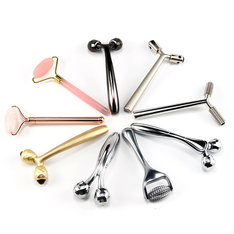 Ролик для ухода за кожей лица из нержавеющей стали, массажер для лица, товары для красоты, ледяной ролик для лица