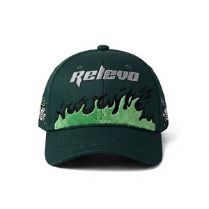 Casquette de baseball unisexe verte à 6 panneaux avec impression numérique et logo brodé, style urbain, ajustée, décontractée, pour le sport, printemps-été - Product Image 1
