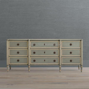 <span class=keywords><strong>Commode</strong></span> à <span class=keywords><strong>9</strong></span> <span class=keywords><strong>tiroirs</strong></span> en bois massif vieilli style français pour chambre, entrée ou salon - Product Image 4