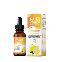Gouttes de Vitamine D3 + K2 pour la Santé des Adultes, Renforce le Système Immunitaire, Soutient la Solidité des Os, 60 ml, Améliore la Densité Osseuse