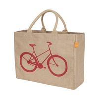Sac fourre-tout en jute personnalisé, écologique, durable, grande capacité, luxe, avec poignée