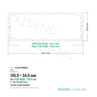 Boîtier d'extrusion en aluminium fendu détachable 145*54mm Boîte de projet personnalisée pour appareils IoT et systèmes de contrôle