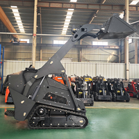 Mini chargeuse sur chenilles diesel V1000 neuve d'usine chinoise, mini chargeuse frontale miniature, pas cher à vendre