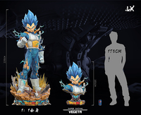 Sculpture Dragon Ball Z en résine faite à la main grandeur nature personnalisée Statue Goku et végéta en fibre de verre Tête remplaçable Figurine végéta