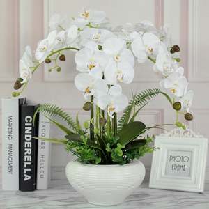 artificial flower for home decor phalaenopsis artificial orchid flower Artificial plant potted artificial plant orchid