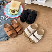 Tongs tendance à semelle épaisse pour enfants, garçons et filles, style ouvert, pour l'extérieur