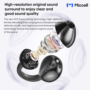 Miccell alla moda stereo Clip-on auricolare tws auricolari da gioco a bassa latenza suono HiFi cuffie per smart phone - Product Image 4