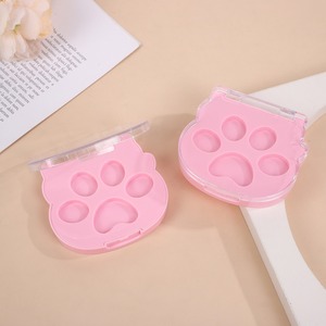 Boîte à blush vide en plastique rose personnalisée avec étiquette privée, palette de fards à paupières, conteneur cosmétique vide, étui compact pour poudre - Product Image 3