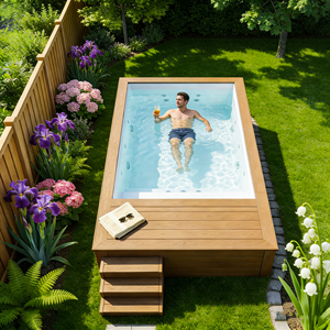 Piscina de Hidromasaje Acrílica Personalizable para Jardín Exterior, Spa, Hotel y Villa - Product Image 1