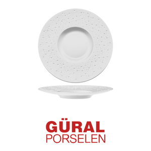Assiette Gural Moon Blanche Gourmet en Porcelaine Fine Polie 32 cm pour Restaurants, Hôtels et Vente en Gros de Vaisselle - Product Image 4