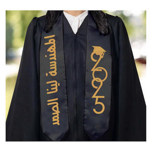 Estola <span class=keywords><strong>de</strong></span> Graduación Clase 2026, Banda <span class=keywords><strong>de</strong></span> Honor Lisa Personalizada, <span class=keywords><strong>Fiesta</strong></span> <span class=keywords><strong>de</strong></span> Graduación Escolar, 100% Poliéster, Unisex, Manga Larga para Adultos - Product Image 6