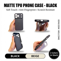 Casing Ponsel Anti-Sidik Jari Matte Soft TPU untuk 17 Pro Max Slim Fit Anti-Selip Penutup Belakang Tahan Guncangan Perlindungan 360