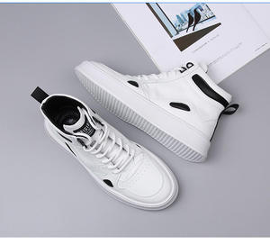 Sneakers da strada da uomo di alta moda in pelle verniciata <span class=keywords><strong>scarpe</strong></span> <span class=keywords><strong>sportive</strong></span> Casual classiche <span class=keywords><strong>eleganti</strong></span> <span class=keywords><strong>scarpe</strong></span> in pizzo antiscivolo - Product Image 6