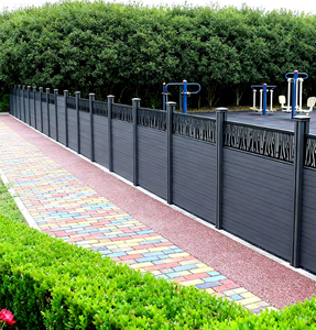 Recinzione WPC <span class=keywords><strong>in</strong></span> <span class=keywords><strong>Legno</strong></span> Resistente all'Usura <span class=keywords><strong>e</strong></span> Impermeabile, Pali <span class=keywords><strong>in</strong></span> Lega di Alluminio, Recinzione WPC per Privacy di Piscine <span class=keywords><strong>e</strong></span> Giardini - Product Image 4