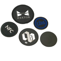 Étiquette NFC en tissu tissé thermocollante, puce NTAG424, lavable, pour vêtements, carte d'accès RFID, étiquette textile