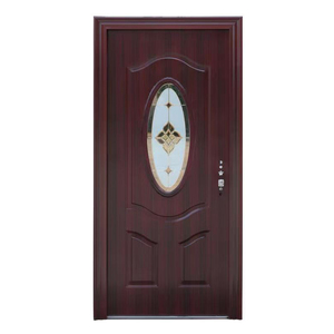Bowdeu – portes intérieures en acier de pin en verre américain, Inserts ovales en verre, porte en acier américain avec verre, prix d'usine bon marché - Product Image 1