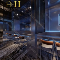Diseño Interior de Discoteca de Lujo, Barra de Bar de Alta Calidad con Luz LED, Muebles de Discoteca de Lujo Personalizados